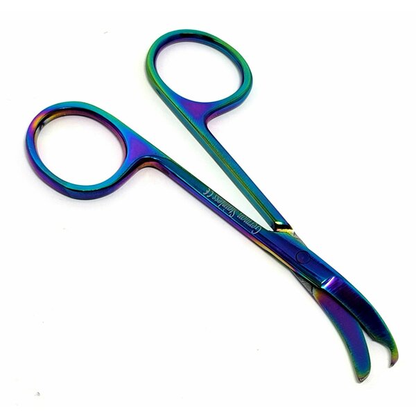 A2Z Scilab Stitch Suture Scissors 3.5 One Hook Blade Stainless Steel, Multi Titanium Color A2Z-ZR867